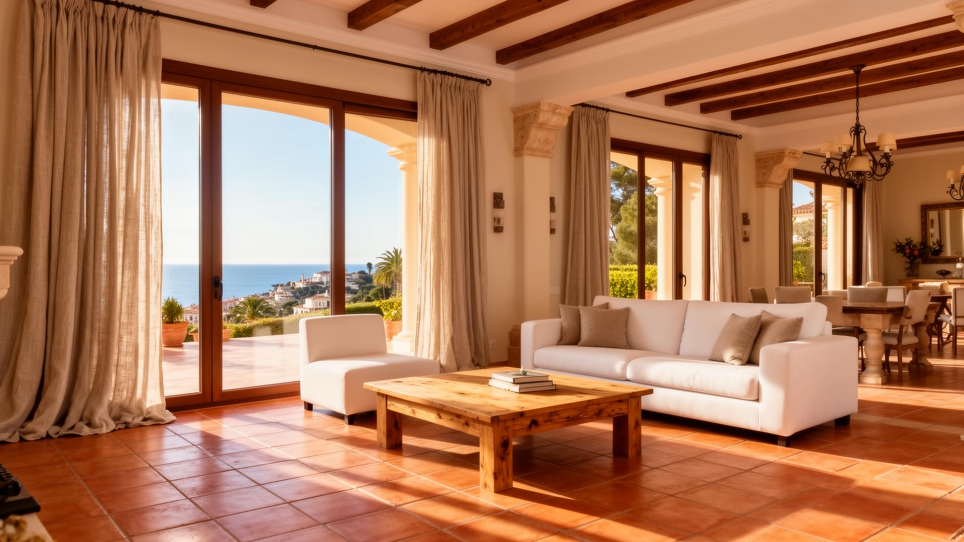 Salón con vistas al mar — Villa mediterránea Montgó